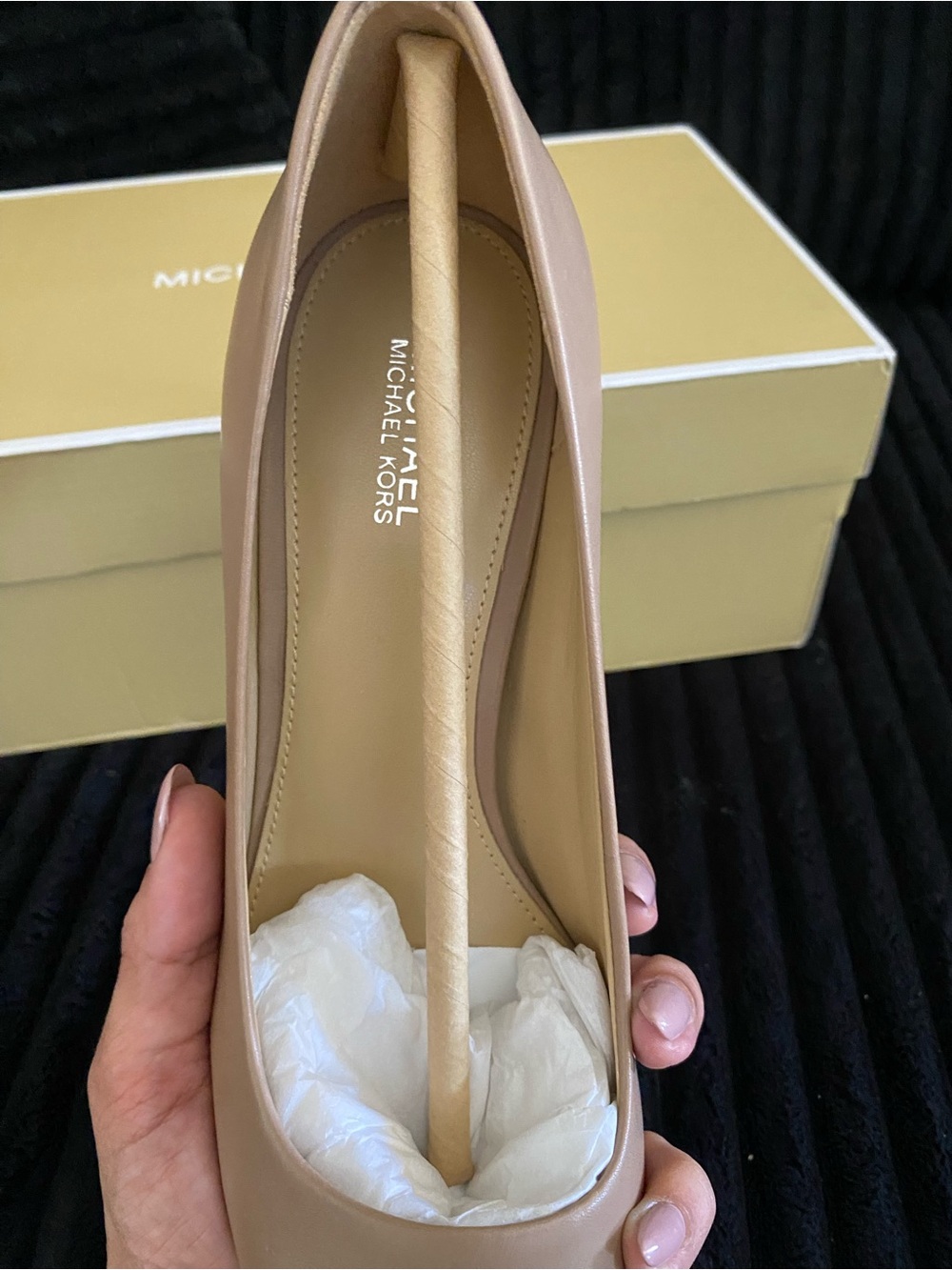 Tan Michael Kors pump heels